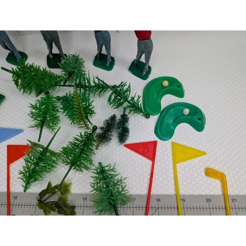Plastic Golfer Golf Clubs Flags Greens Vintage Lot Cake Toppers